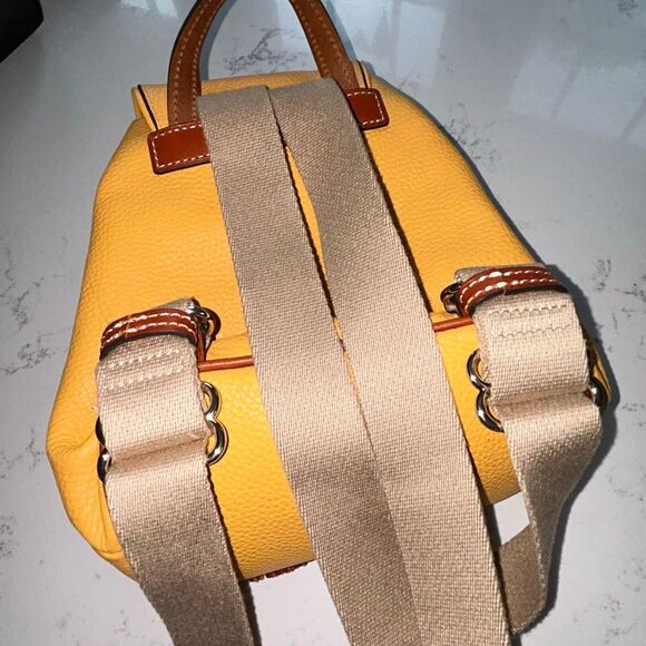 Dooney & Burke Yellow Leather Backpack - Picture 7 of 9